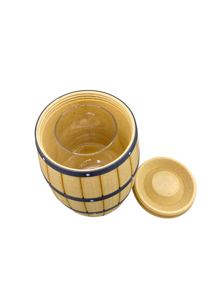 Customizable WEE Glencairn Glass Barrel Holder for Whiskey or Bourbon, Fathers Day or Groomsmen Gift